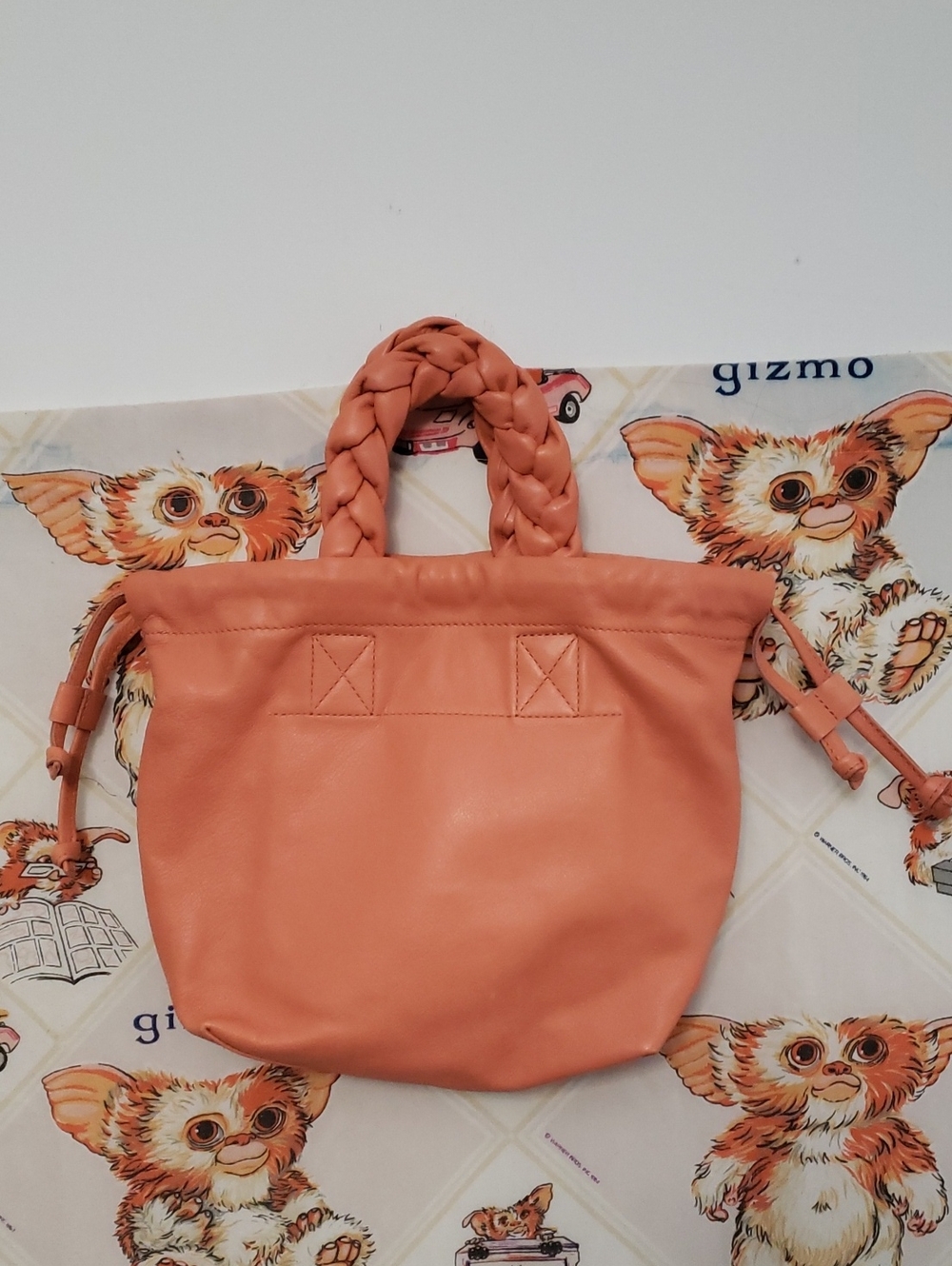 Madewell Leather Cinched Crossbody Puffy Braided Crossbody Handbag